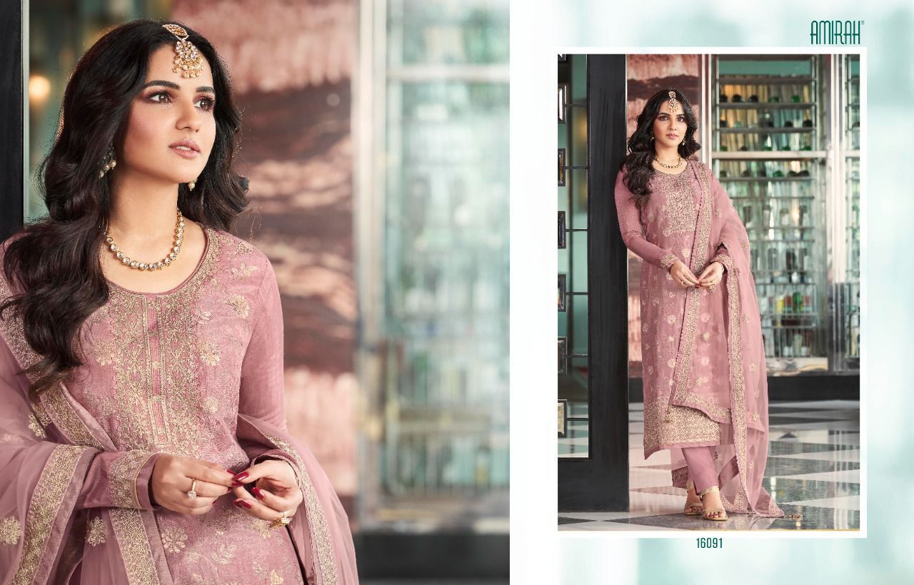 AMIRAH KHWAHISH Dola Jecard Silk With button Heavy Designer salwar suit